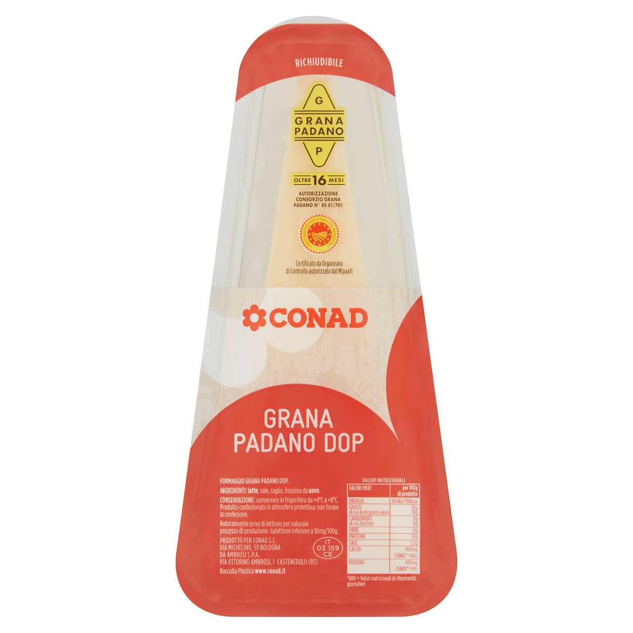 CONAD Grana Padano DOP Oltre 16 Mesi 250 g