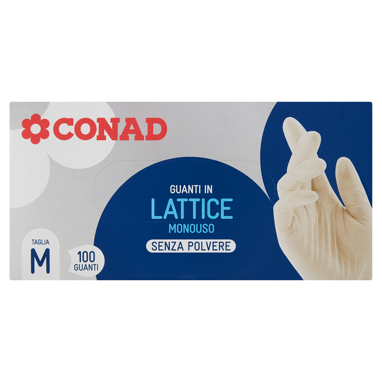 Guanti in Lattice Senza Polvere Taglia M 100 Conad