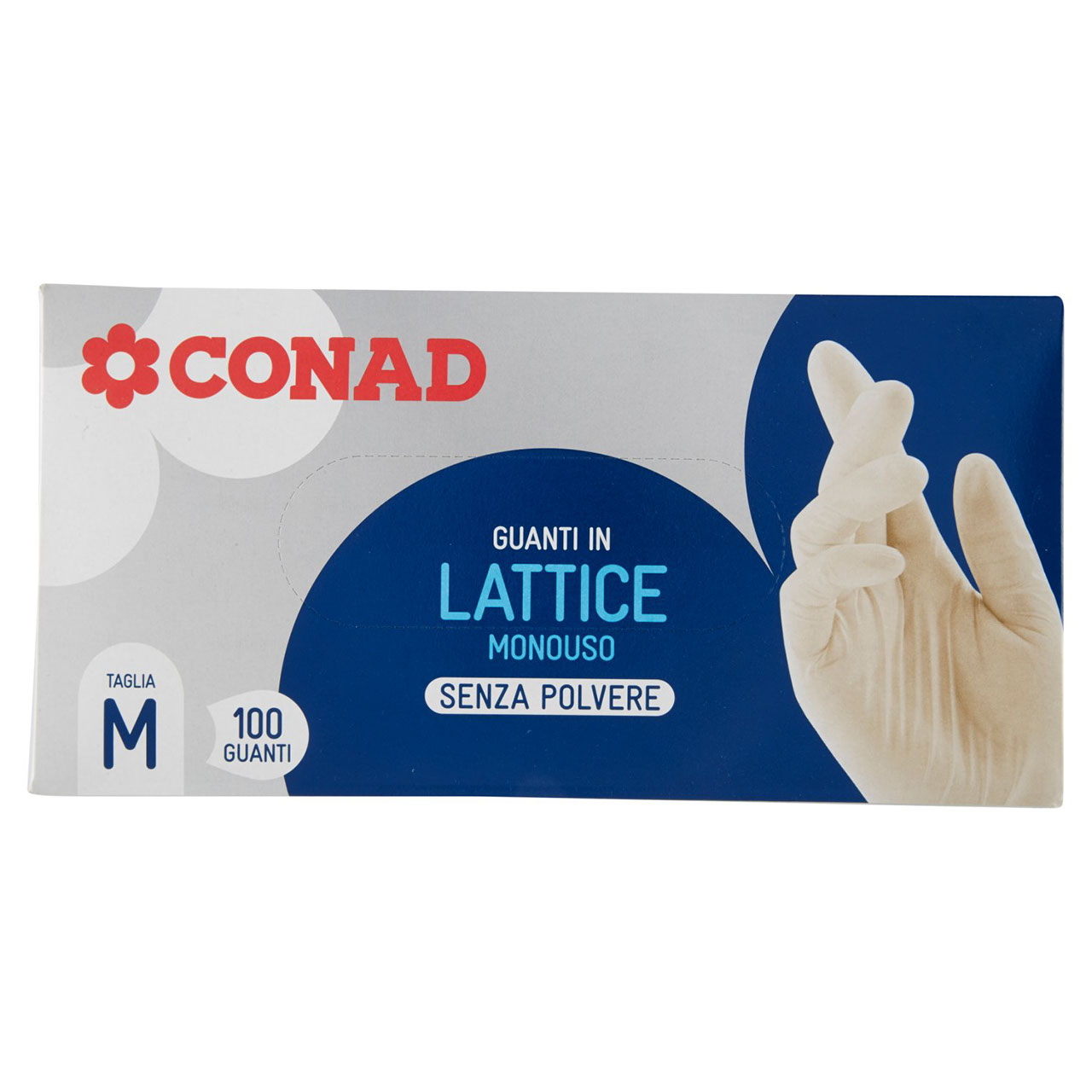 Guanti in Lattice Senza Polvere Taglia M 100 Conad