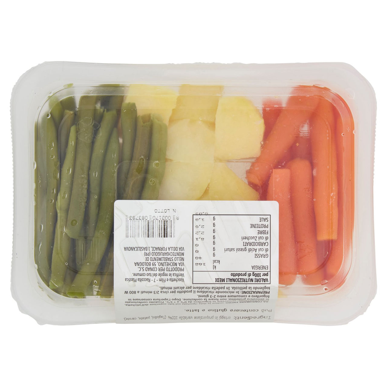 Fagiolini, Patate e Carote al Vapore Conad