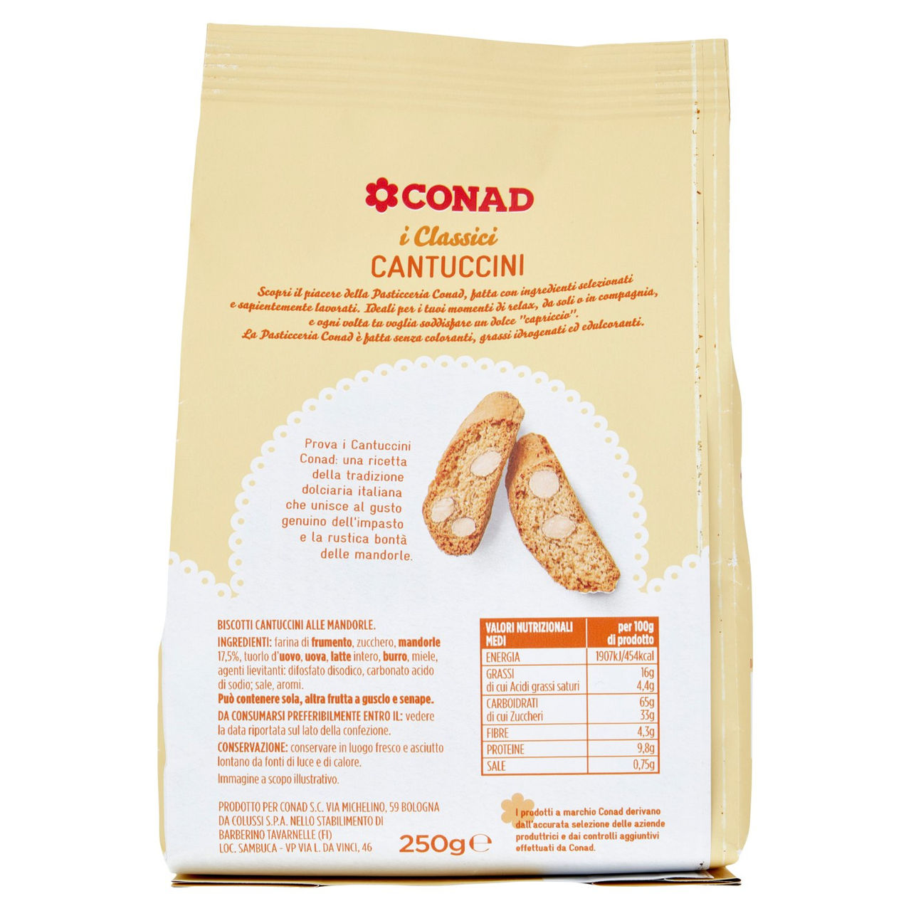 Cantuccini 250 g Conad in vendita online