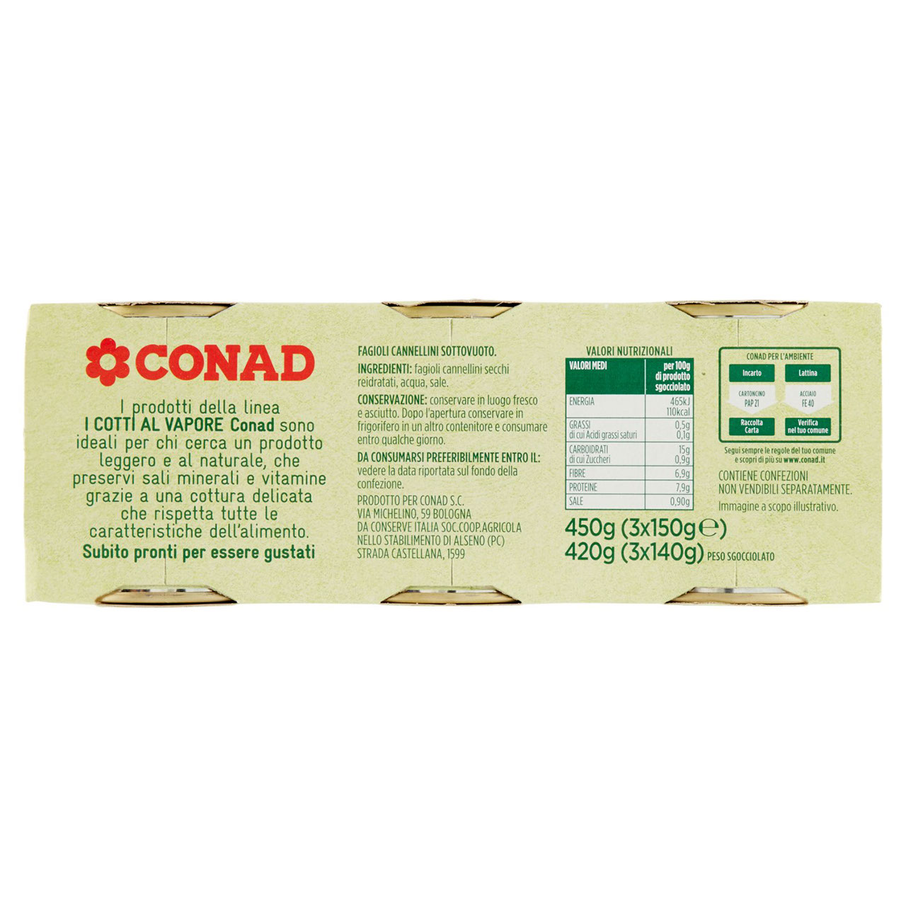 I Cotti al Vapore Fagioli Cannellini Conad