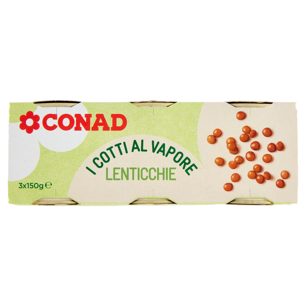 CONAD i Cotti al Vapore Lenticchie 3 x 150 g