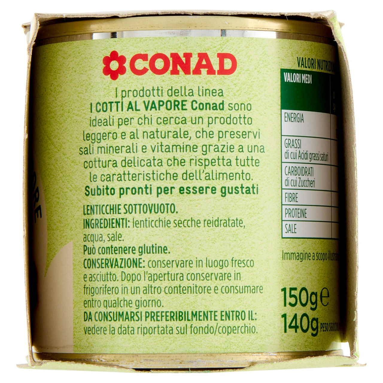 CONAD i Cotti al Vapore Lenticchie 3 x 150 g