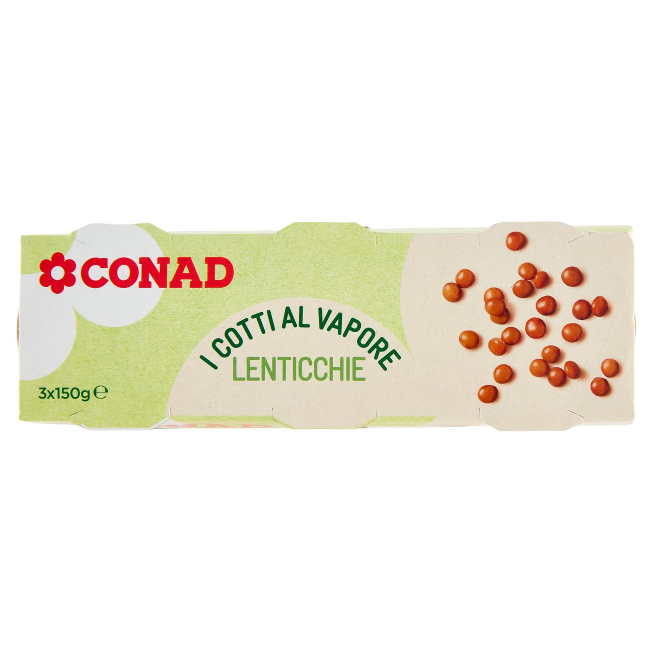 CONAD i Cotti al Vapore Lenticchie 3 x 150 g