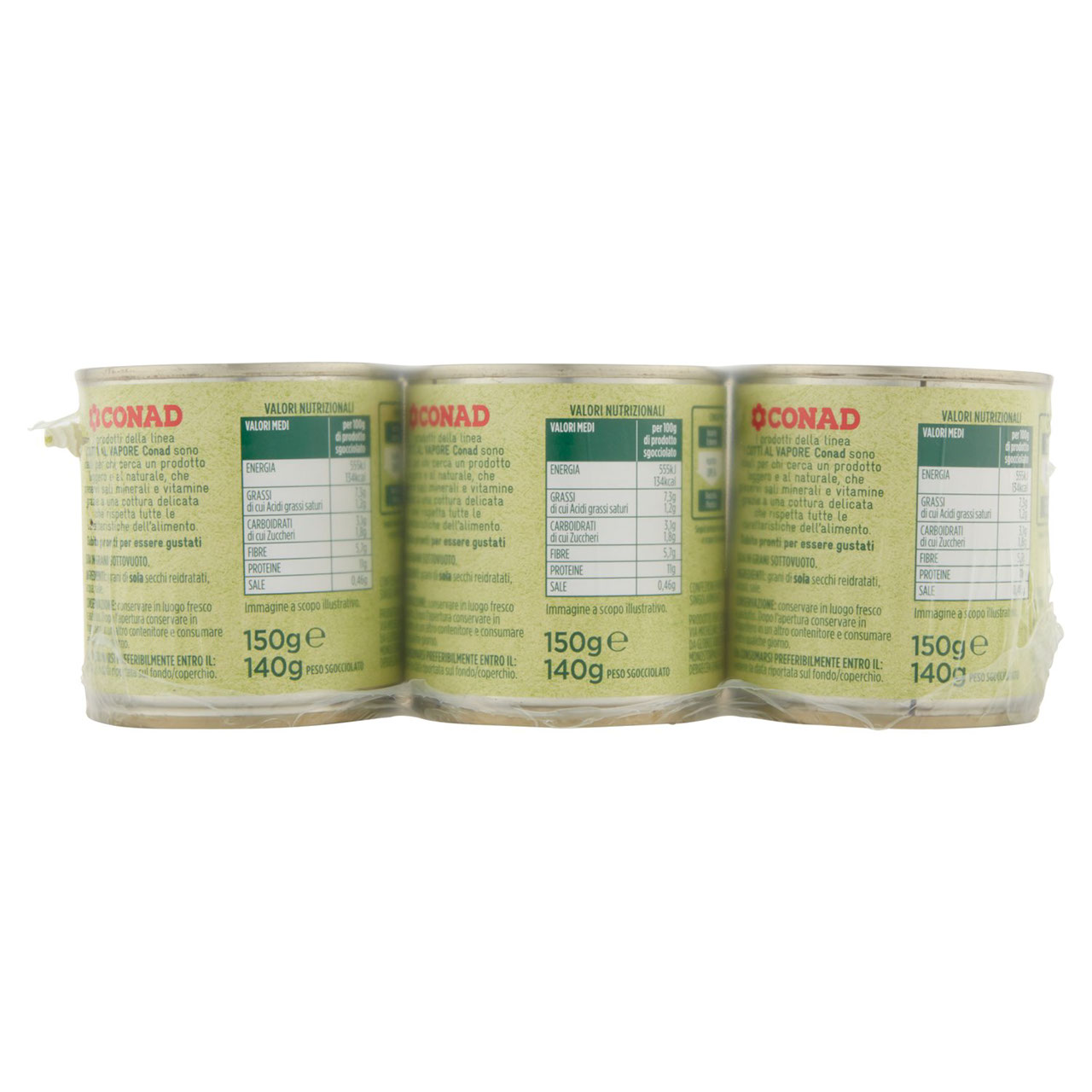 I Cotti al Vapore Soia 3 x 150 g Conad