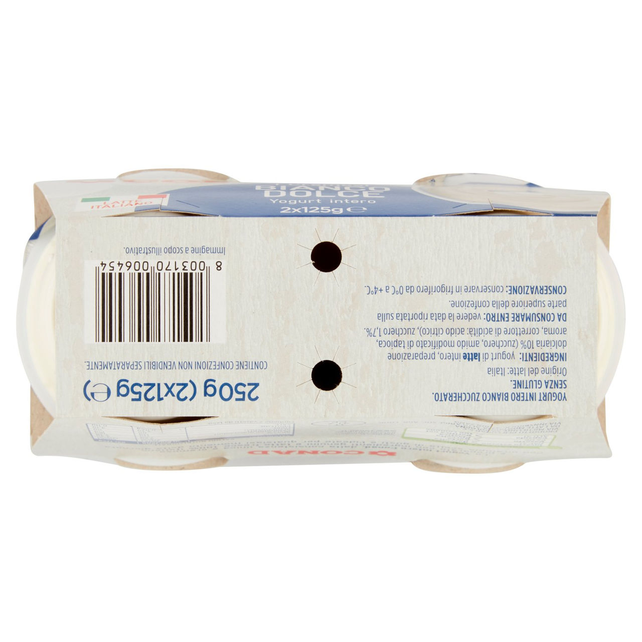 I Cremosi Bianco Dolce Yogurt Intero 2x125g Conad