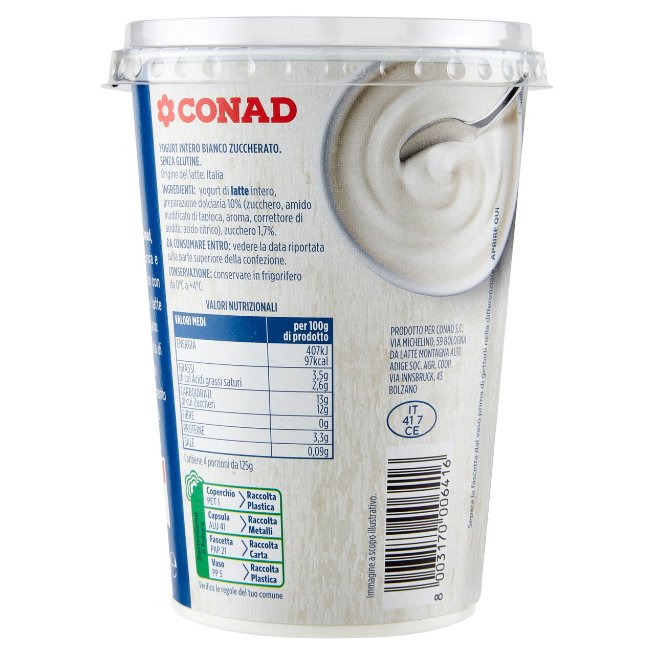 I Cremosi Bianco Dolce Yogurt intero 500 g