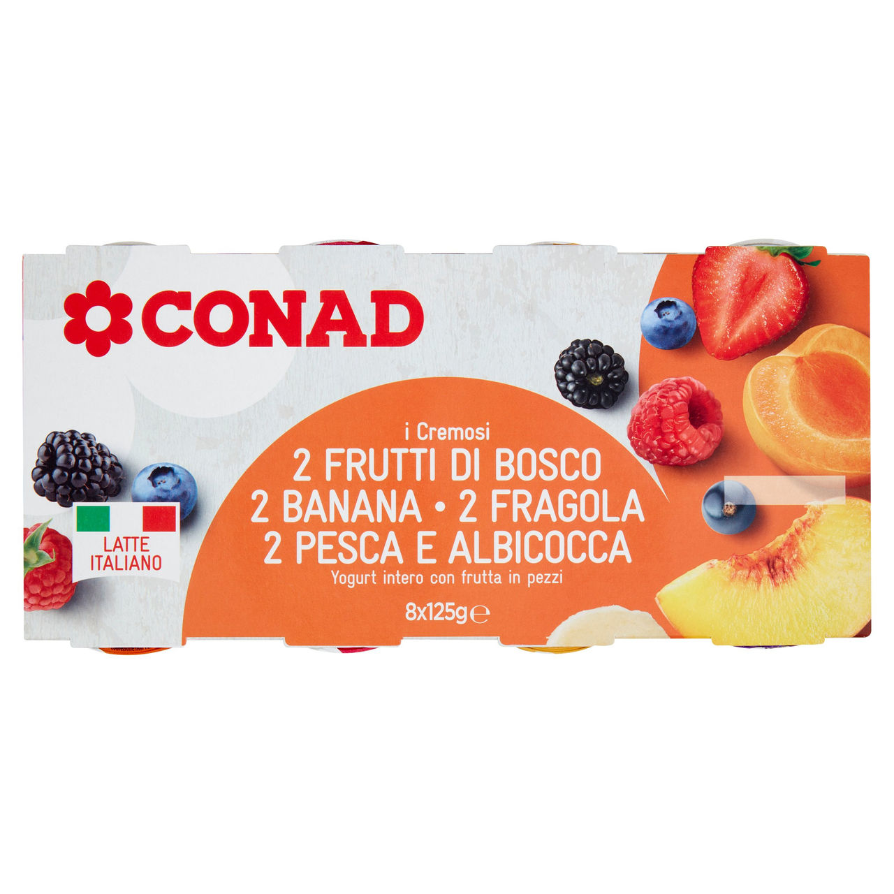 Yogurt Assortiti alla Frutta 8 x 125 g Conad