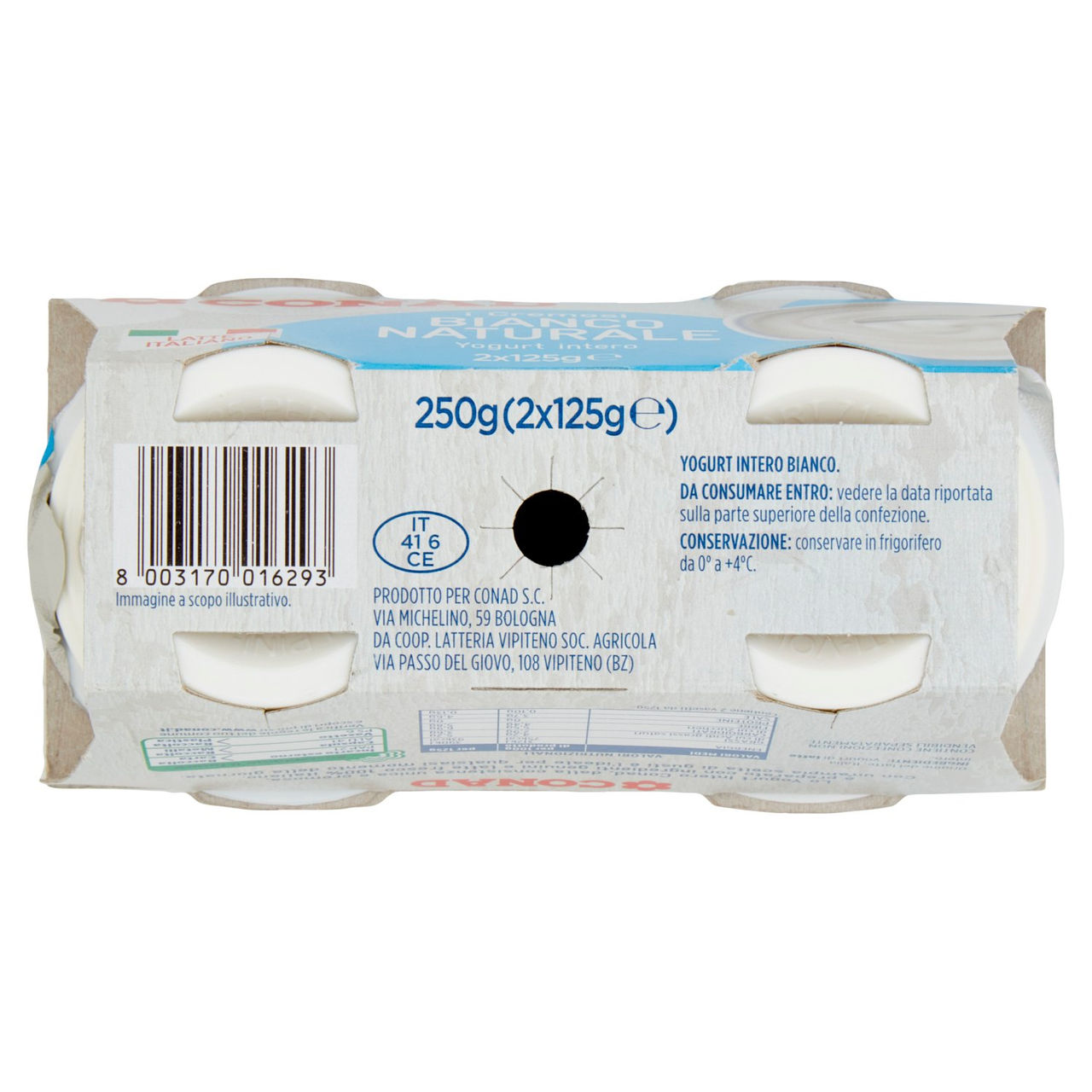 Yogurt Intero 2x125g Conad in vendita online