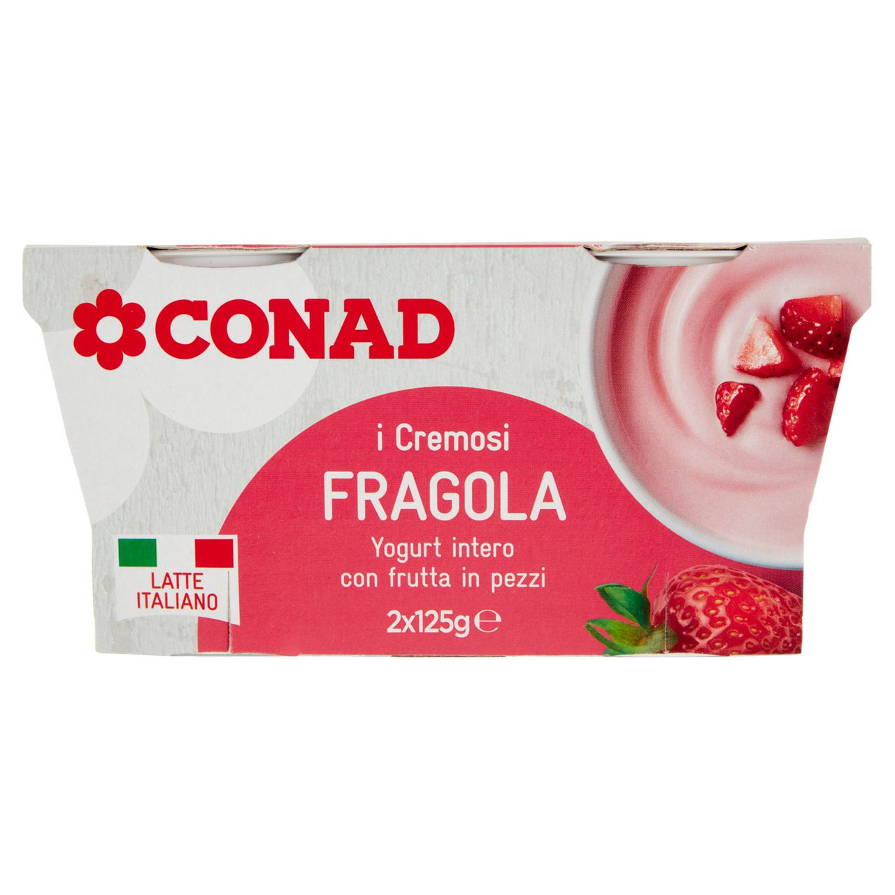 Yogurt Intero Fragola a Pezzi 2x125g Conad online