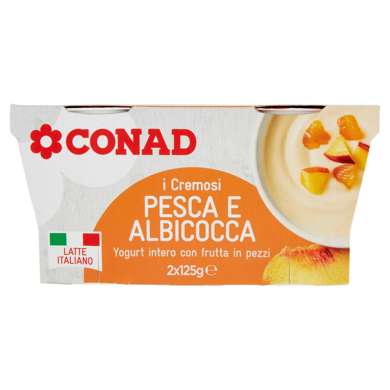 Yogurt intero Pesca e Albicocca a pezzi Conad