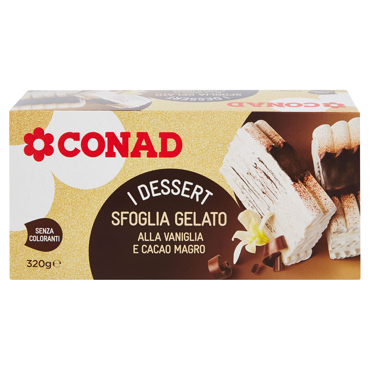 Gelato Vaniglia e Cacao Magro 320gr Conad