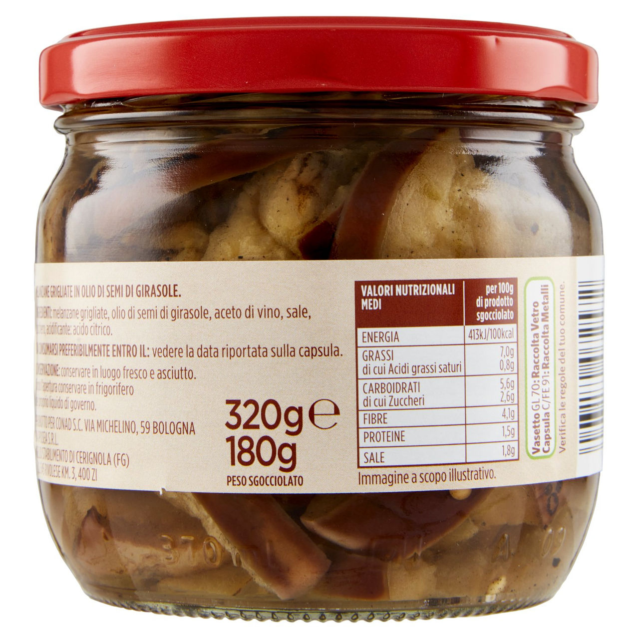 Melanzane Sottolio 320 g Conad vendita online