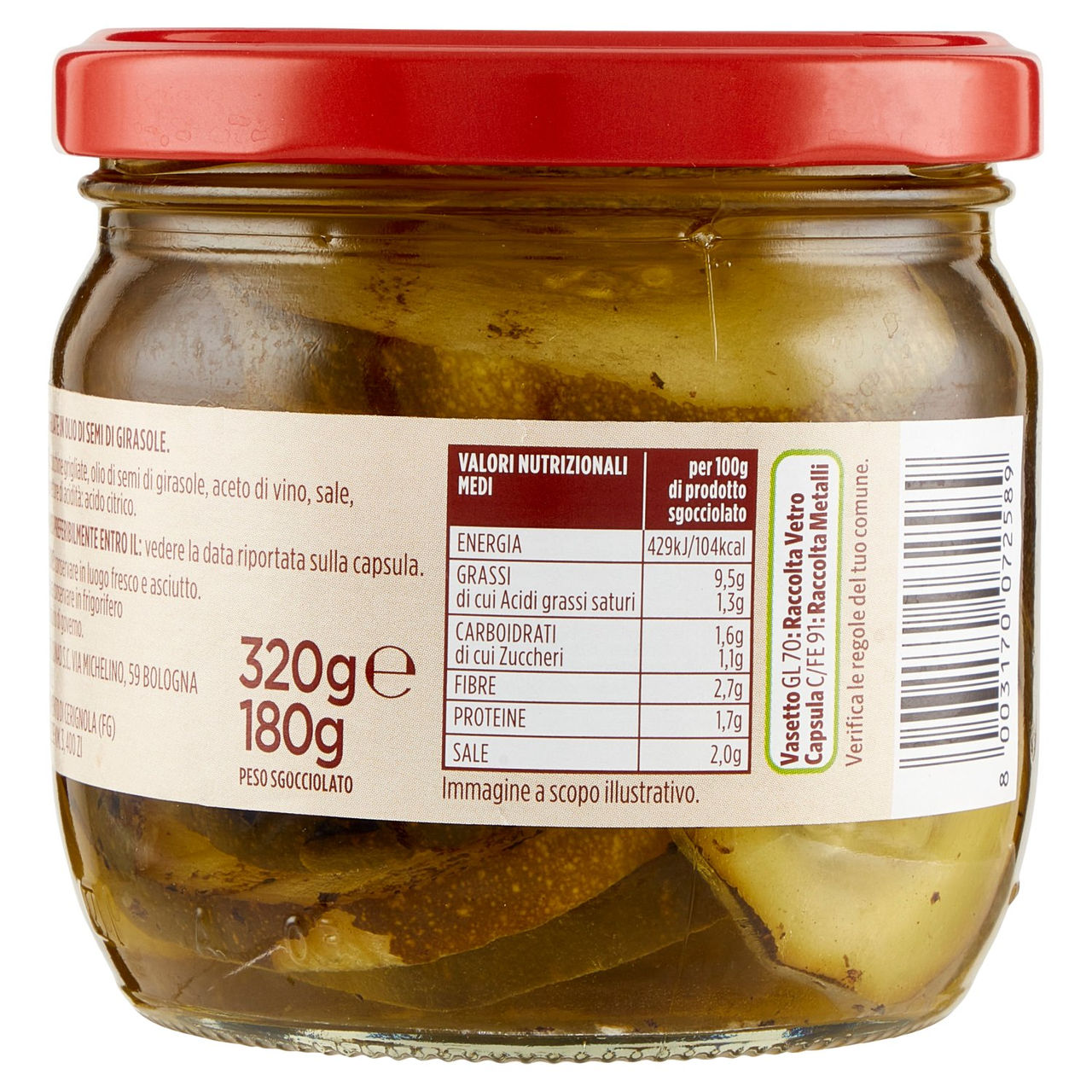 Zucchine Sottolio 320 g Conad vendita online