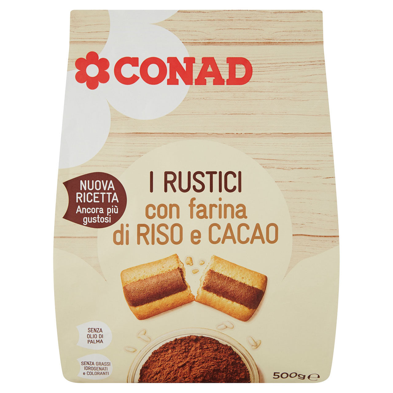 I Rustici con farina di Riso e Cacao 500 g Conad