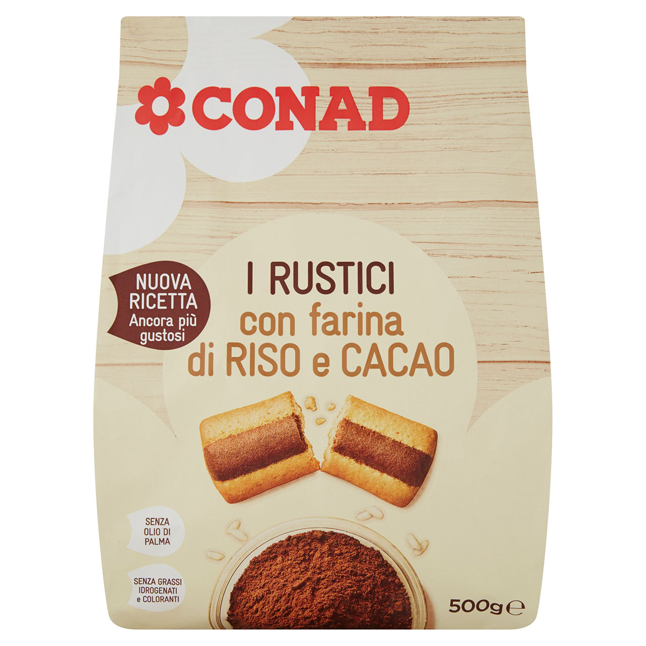 I Rustici con farina di Riso e Cacao 500 g Conad