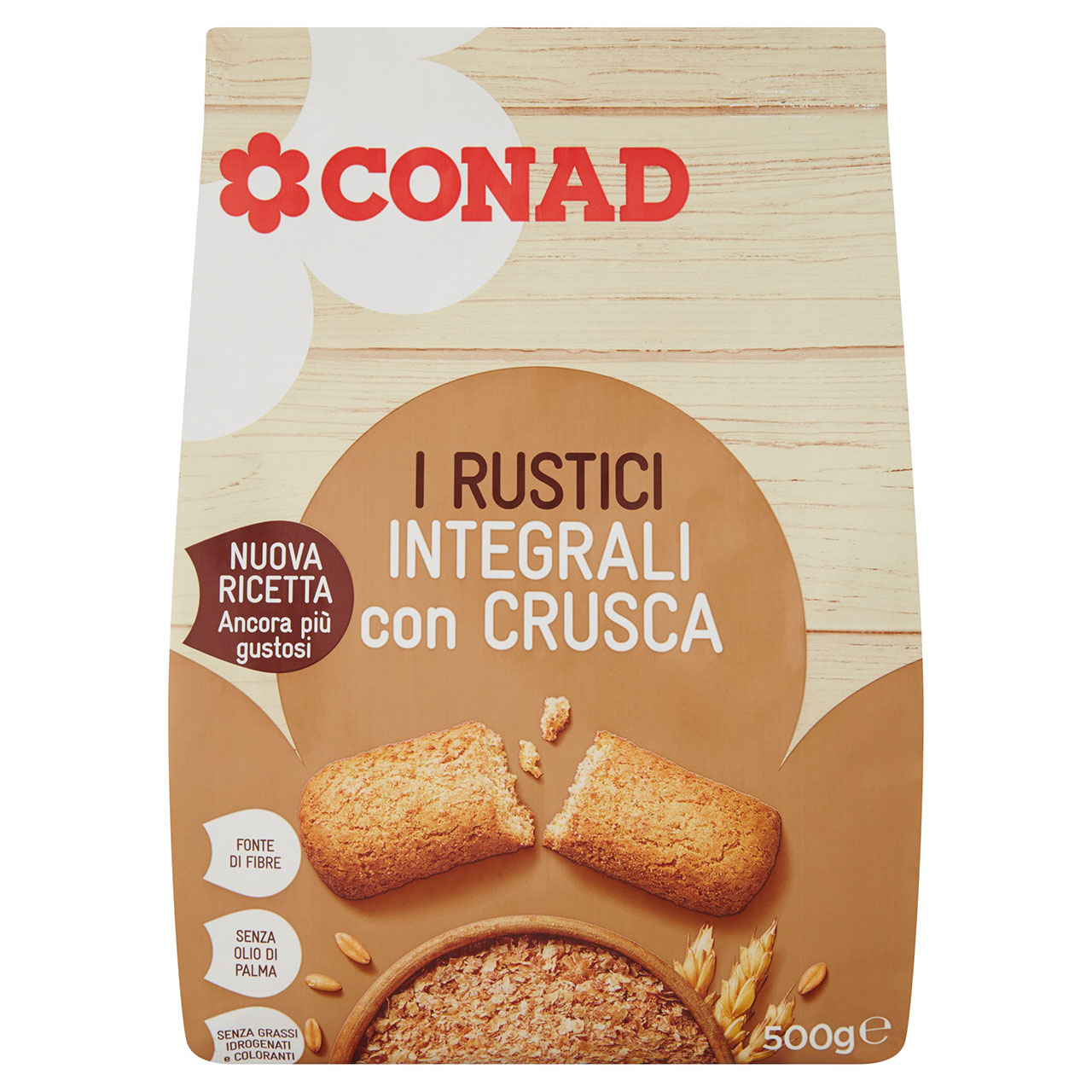 I Rustici Integrali con Crusca 500 g Conad