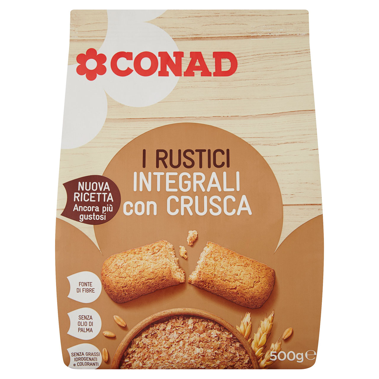 I Rustici Integrali con Crusca 500 g Conad