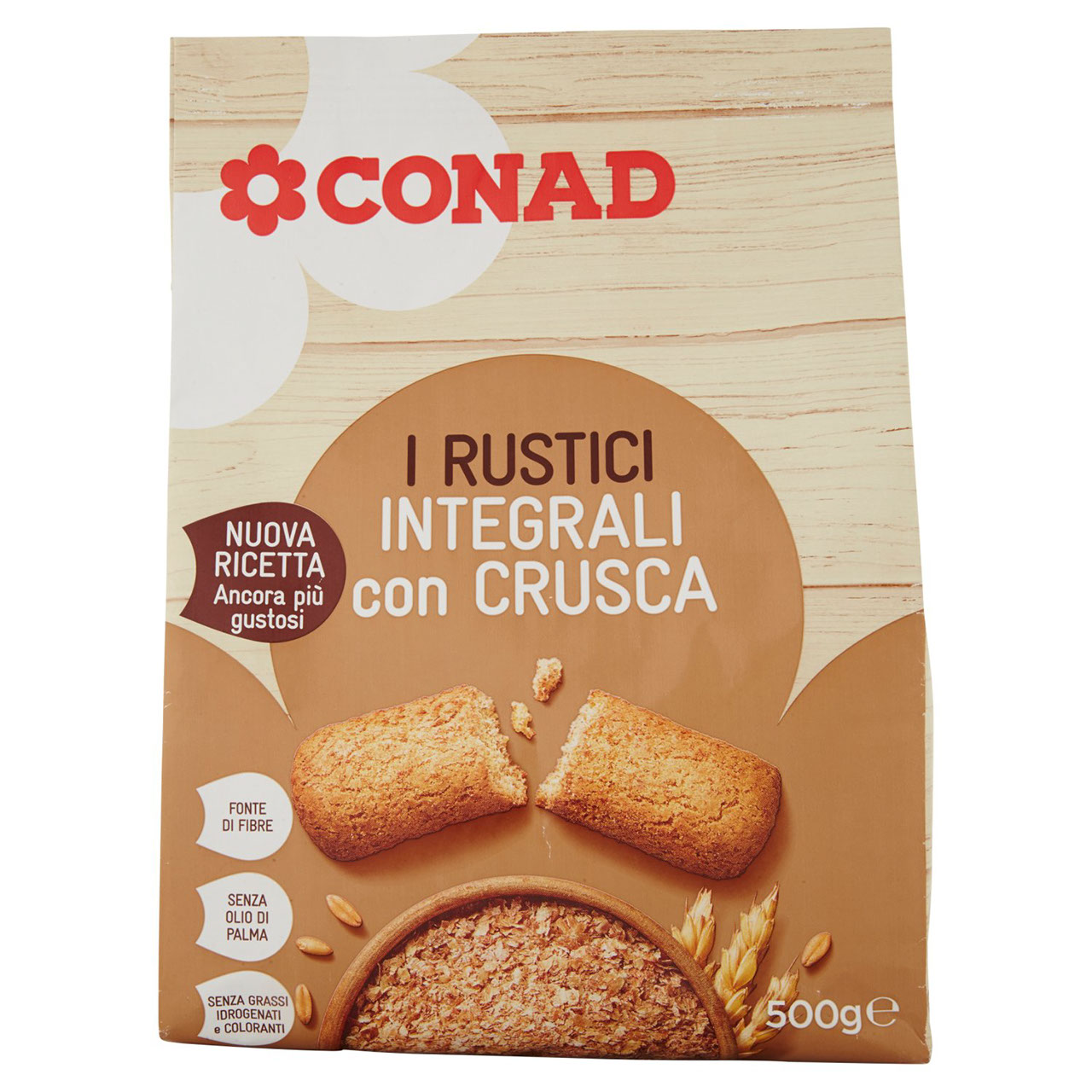 I Rustici Integrali con Crusca 500 g Conad