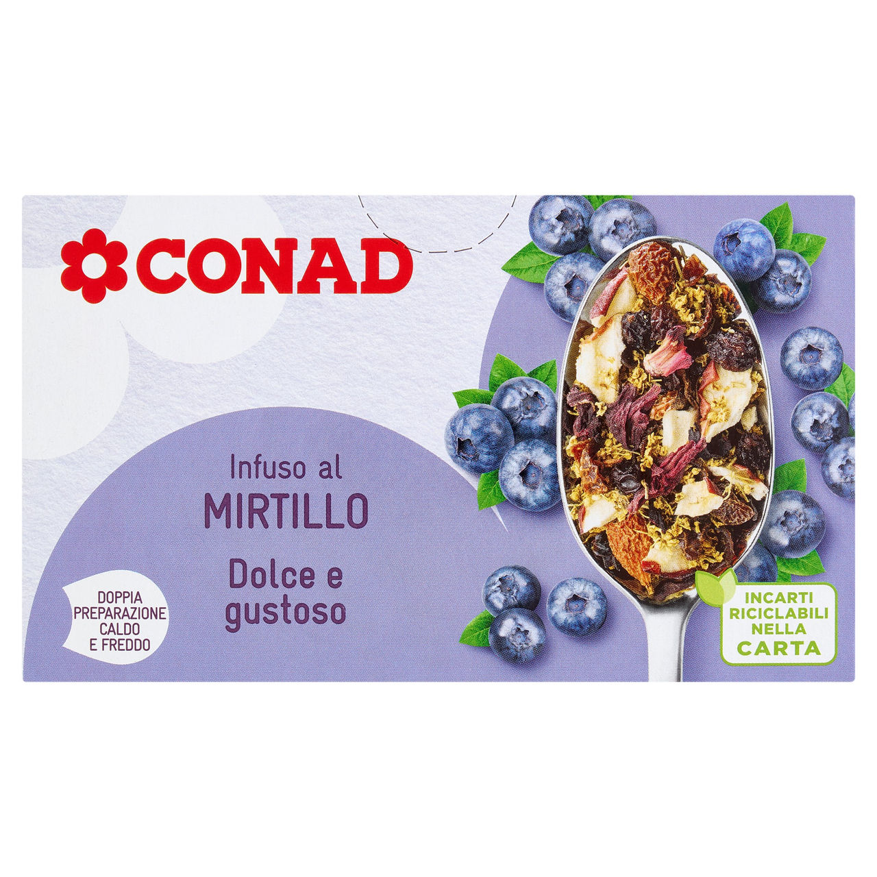 Infuso Mirtillo 20 filtri da 2,5 g Conad