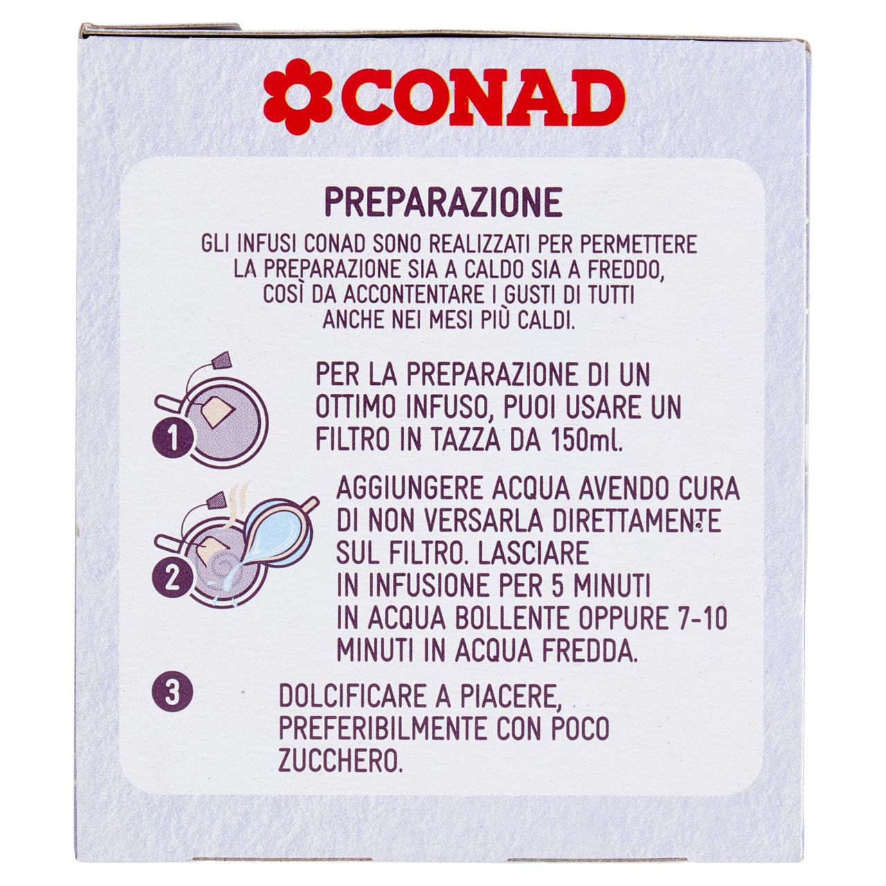 Infuso Mirtillo 20 filtri da 2,5 g Conad