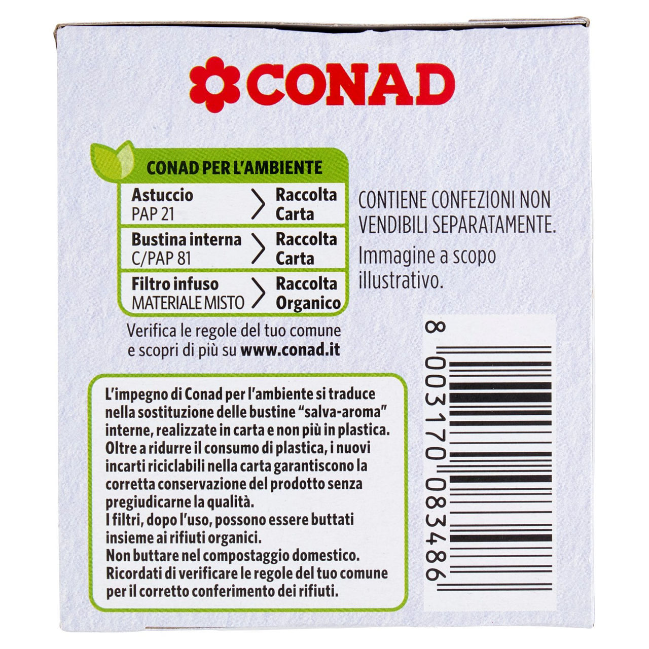 Infuso Mirtillo 20 filtri da 2,5 g Conad