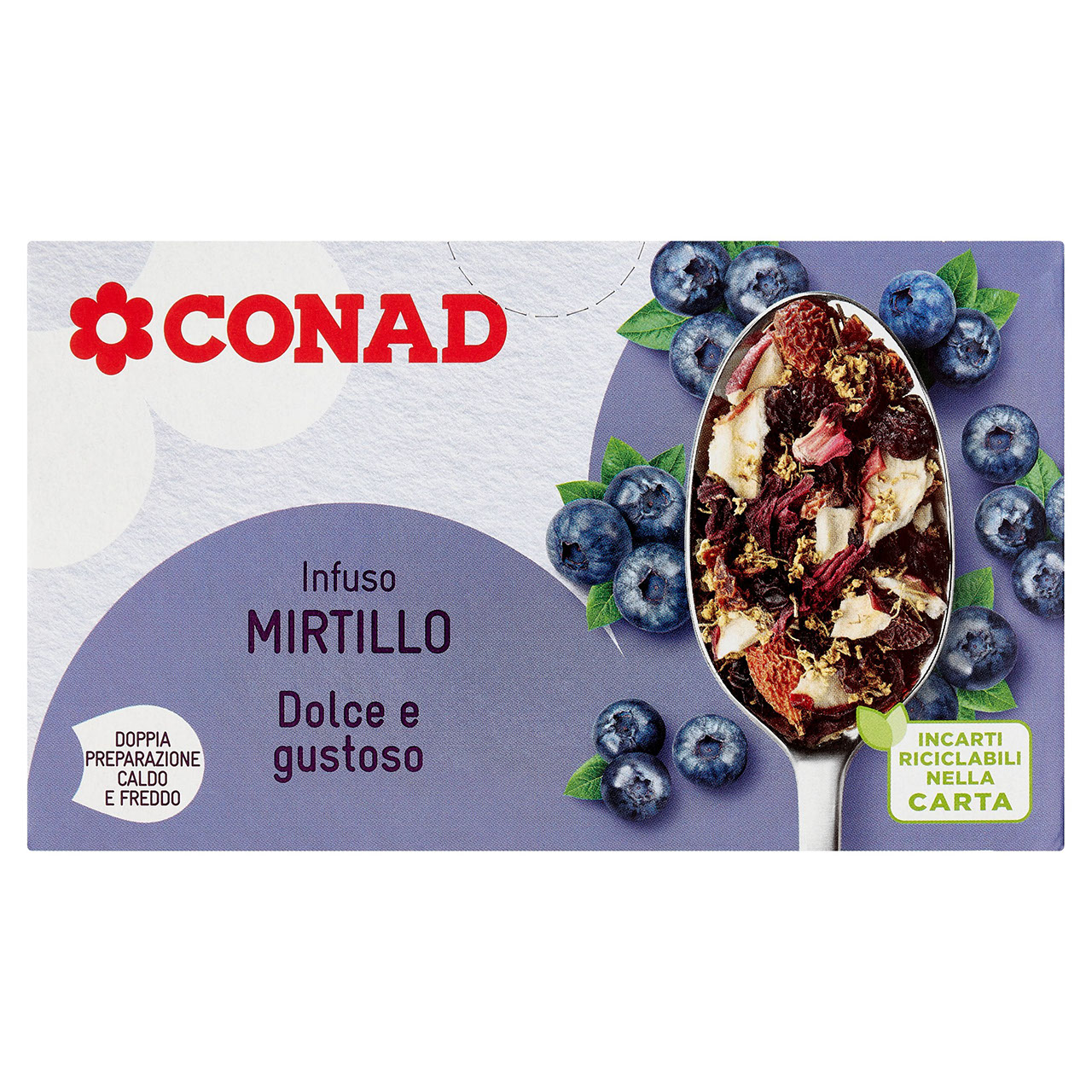 Infuso Mirtillo 20 filtri da 2,5 g Conad