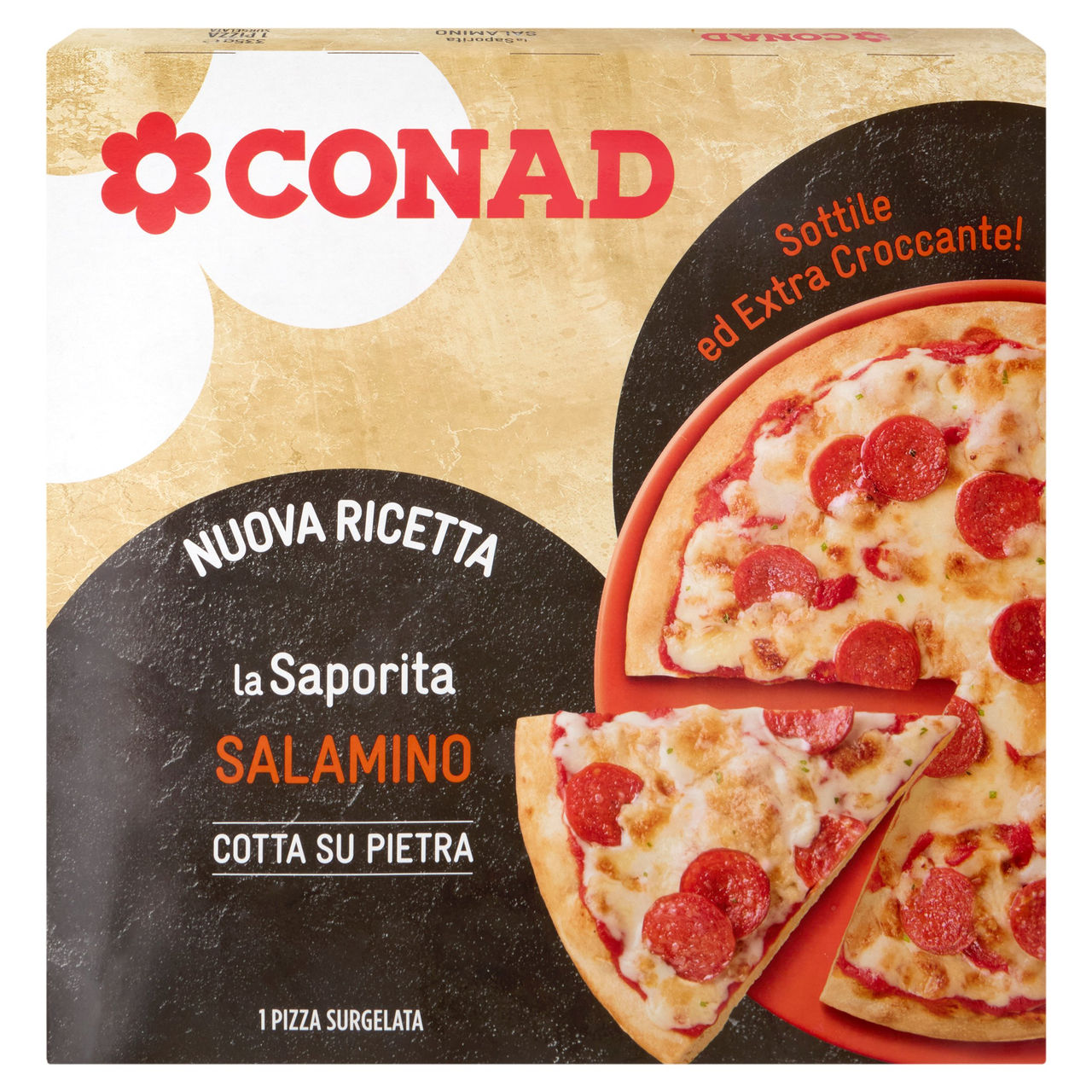 CONAD la Saporita Salamino 1 Pizza Surgelata 335 g