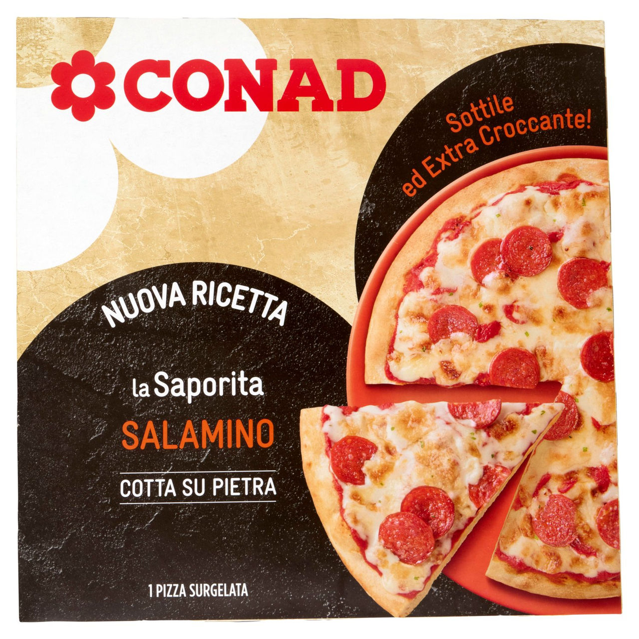 CONAD la Saporita Salamino 1 Pizza Surgelata 335 g