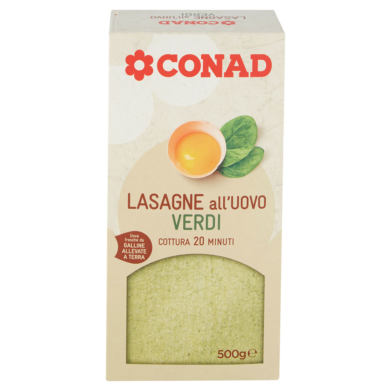 Lasagne all'Uovo Verdi 500 g Conad online
