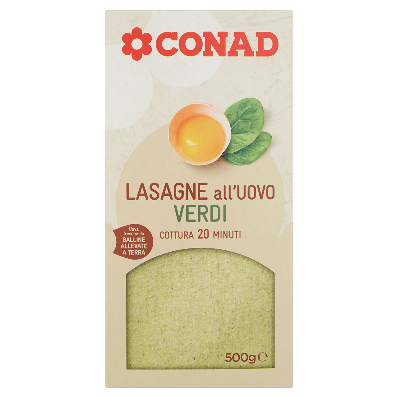 Lasagne all'Uovo Verdi 500 g Conad online