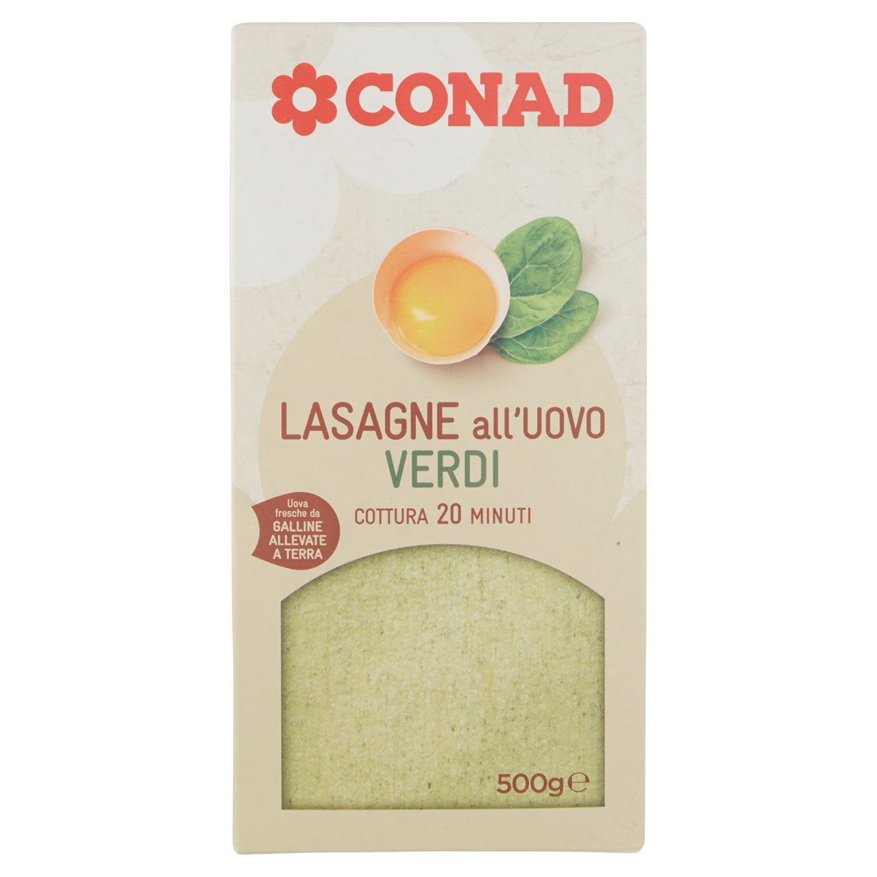 Lasagne all'Uovo Verdi 500 g Conad online