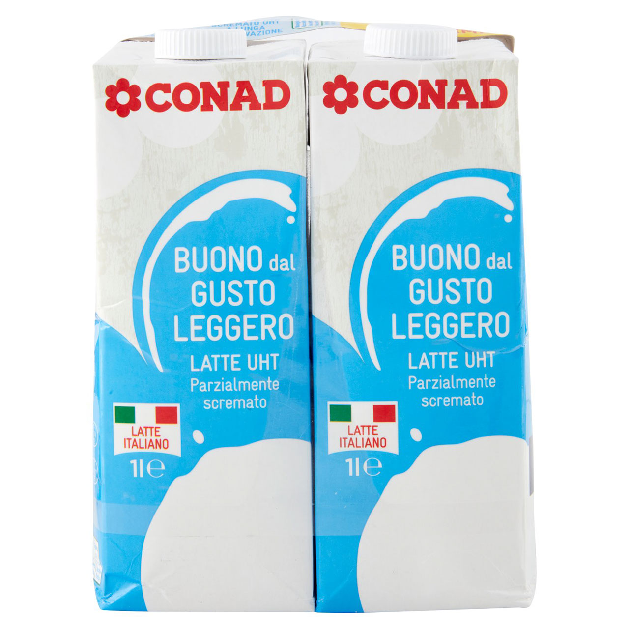 CONAD Latte UHT Parzialmente scremato Buono dal Gusto Leggero 4 x 1 l