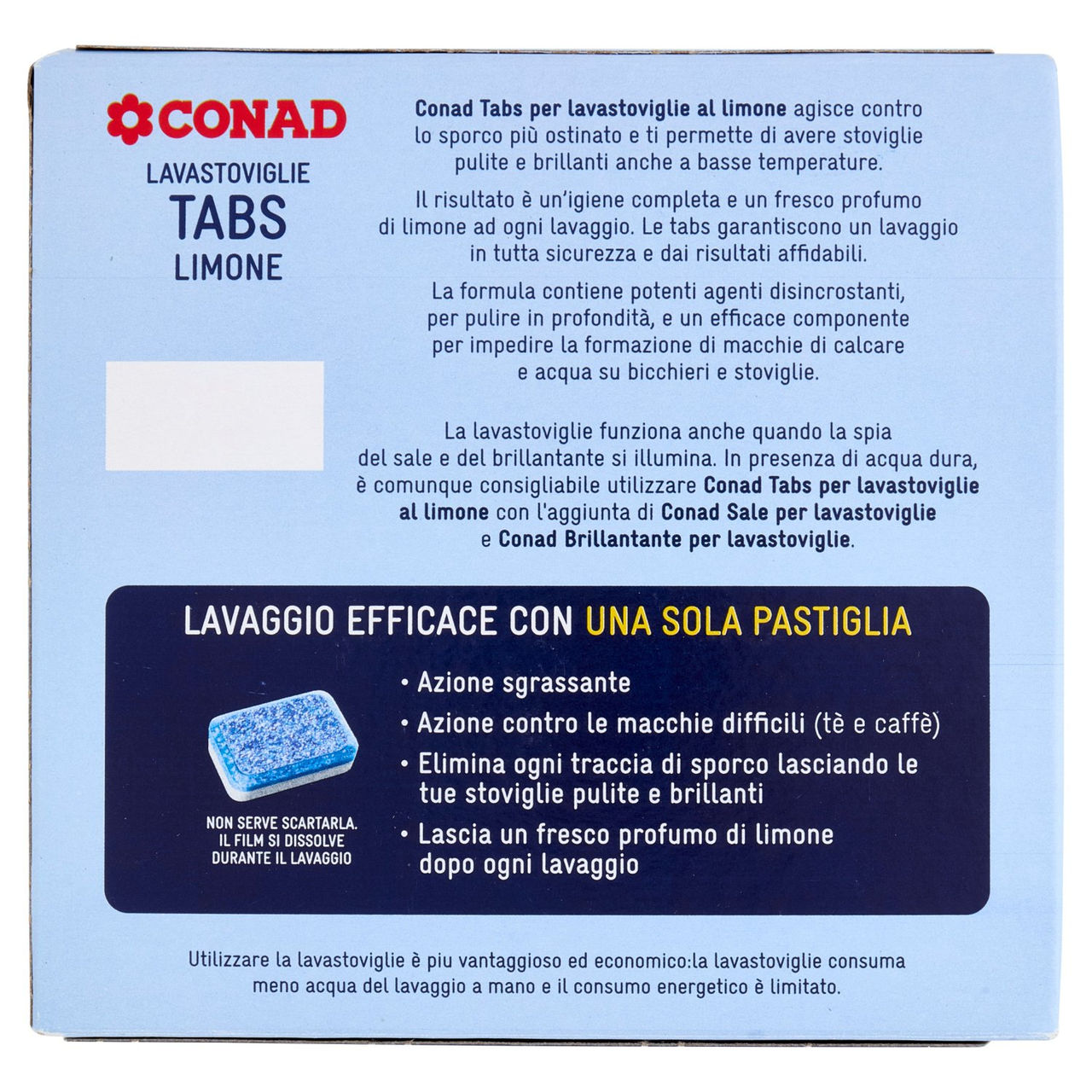 CONAD Lavastoviglie Tabs Limone 40 x 12 g