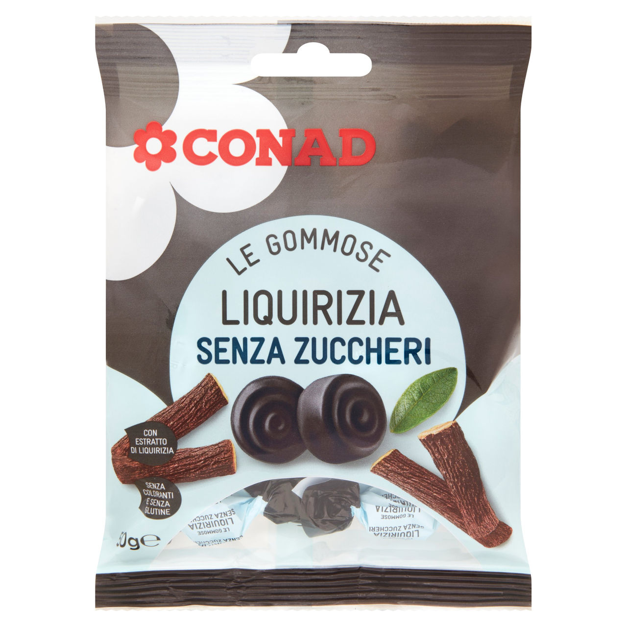 CONAD Le Gommose Liquirizia Senza Zuccheri 50 g