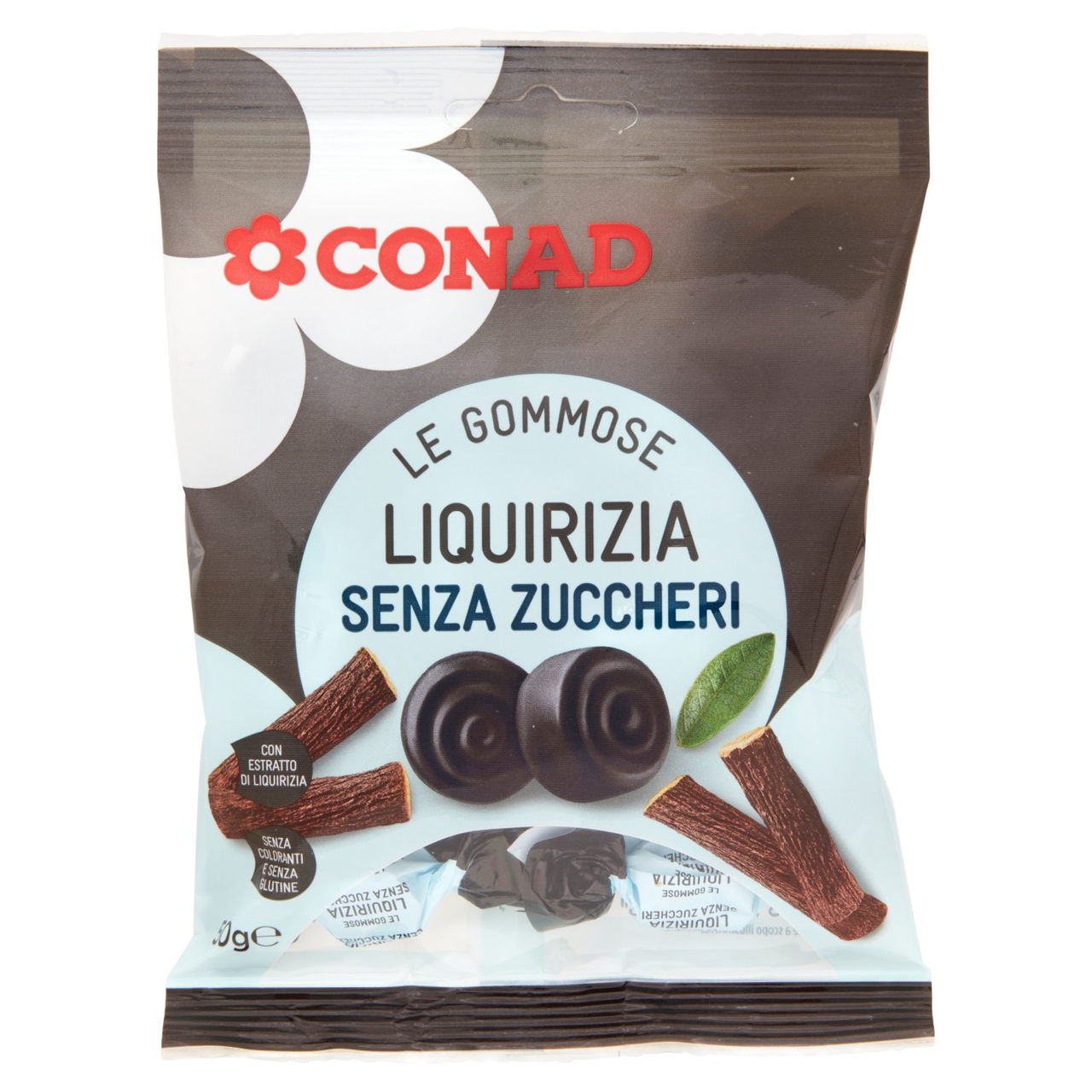 CONAD Le Gommose Liquirizia Senza Zuccheri 50 g