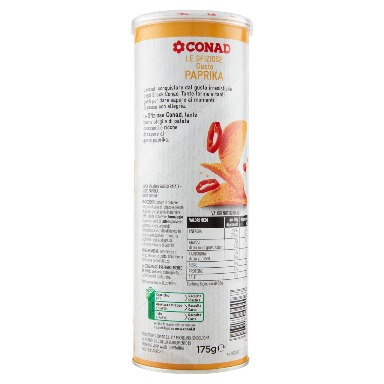 Patatine Sfiziose Gusto Paprika 175g Conad online