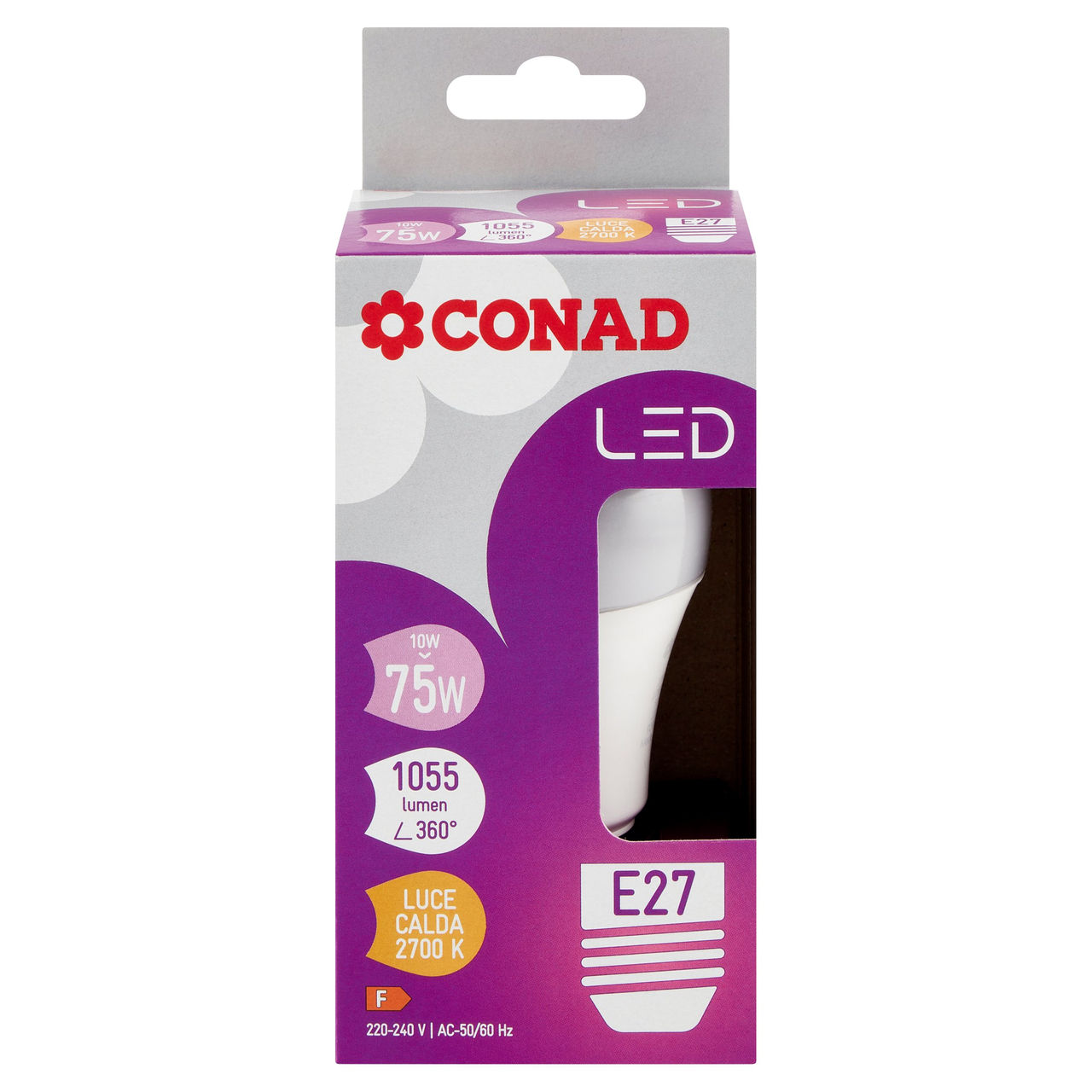 CONAD Led 10W 1055 Lumen E27 Luce Calda