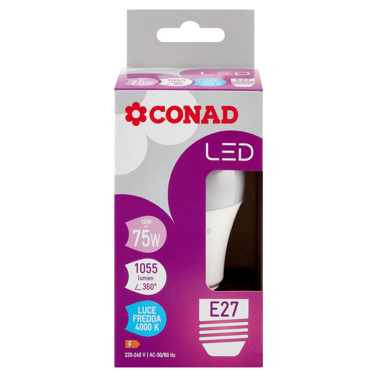 CONAD Led 10W 1055 Lumen E27 Luce Fredda