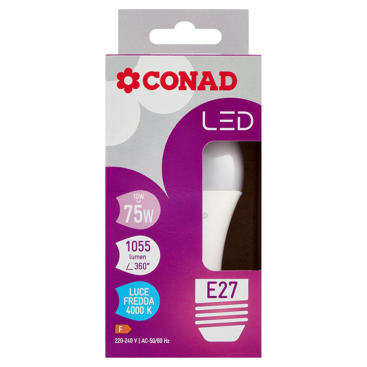 CONAD Led 10W 1055 Lumen E27 Luce Fredda