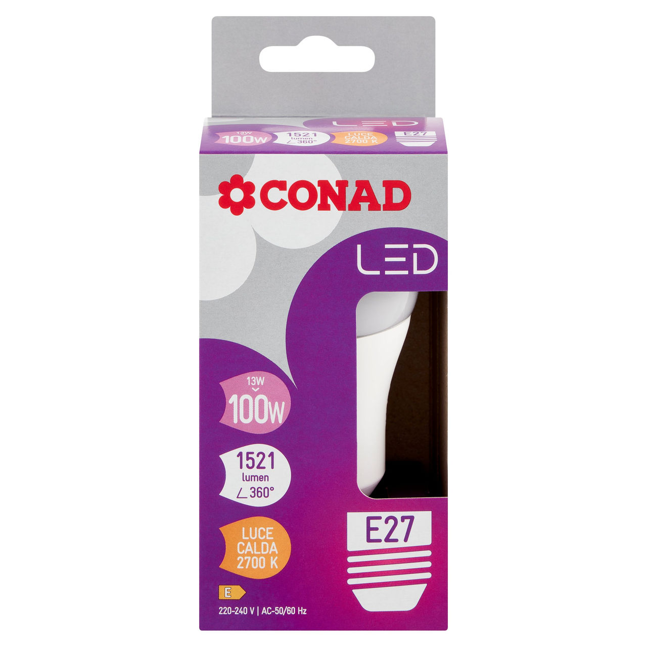 CONAD Led 13W 1521 Lumen E27 Luce Calda