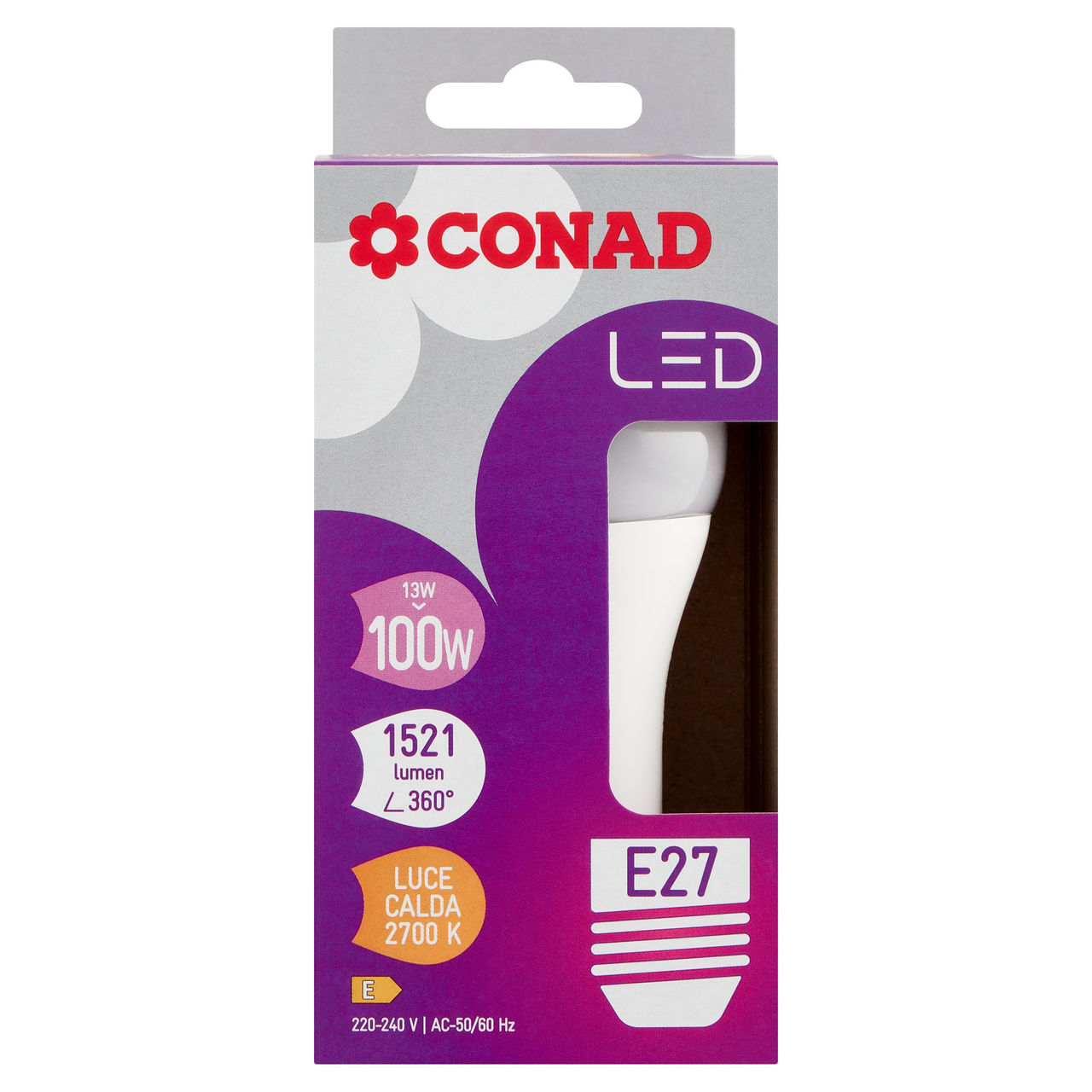 CONAD Led 13W 1521 Lumen E27 Luce Calda