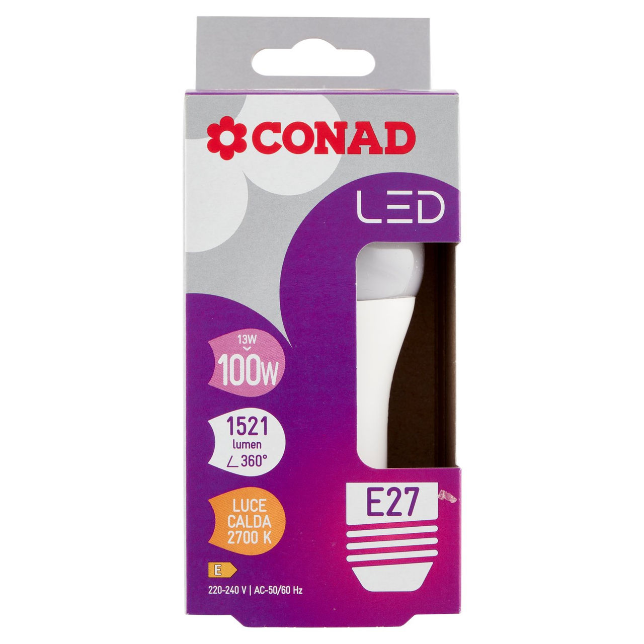 CONAD Led 13W 1521 Lumen E27 Luce Calda