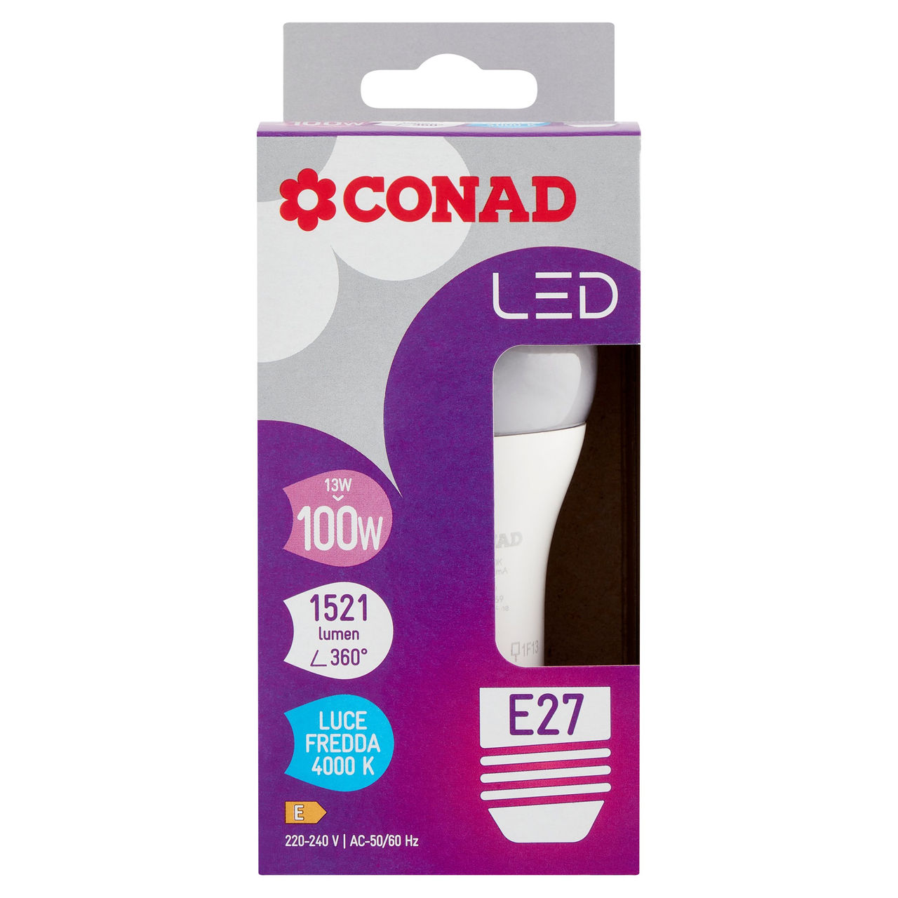 CONAD Led 13W 1521 Lumen E27 Luce Fredda