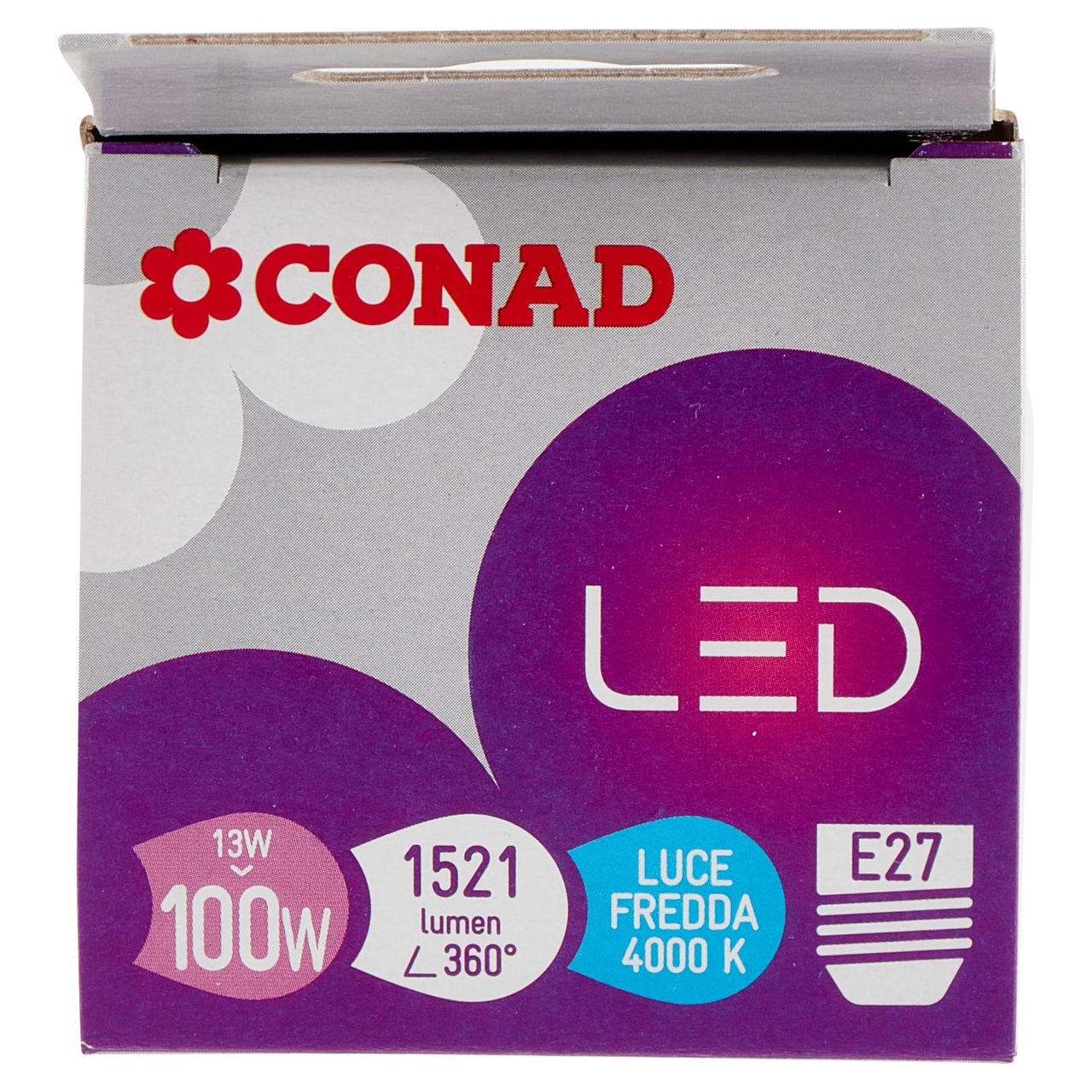 CONAD Led 13W 1521 Lumen E27 Luce Fredda