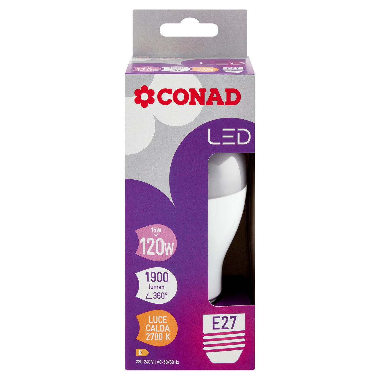 CONAD Led 15W 1900 Lumen E27 Luce Calda