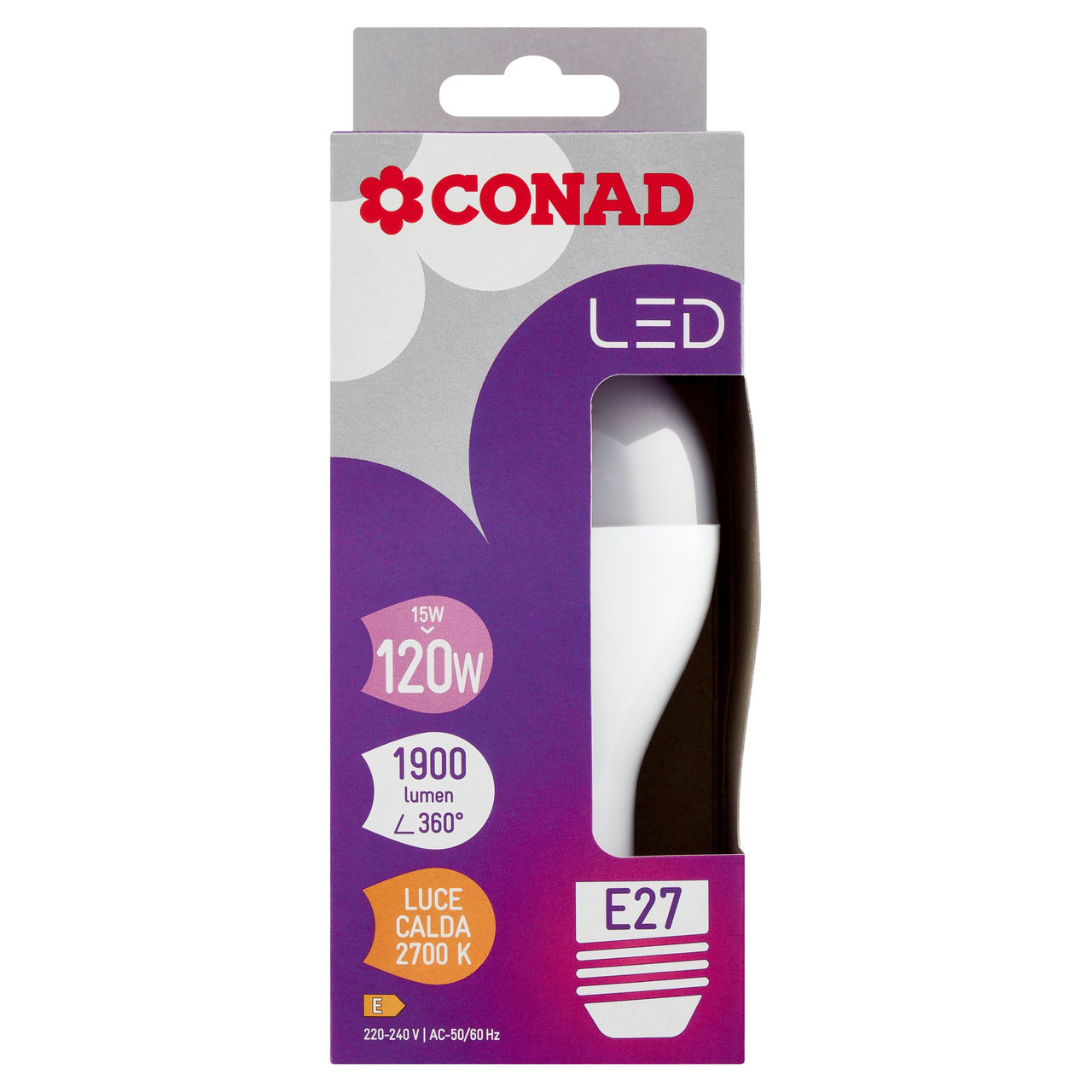 CONAD Led 15W 1900 Lumen E27 Luce Calda