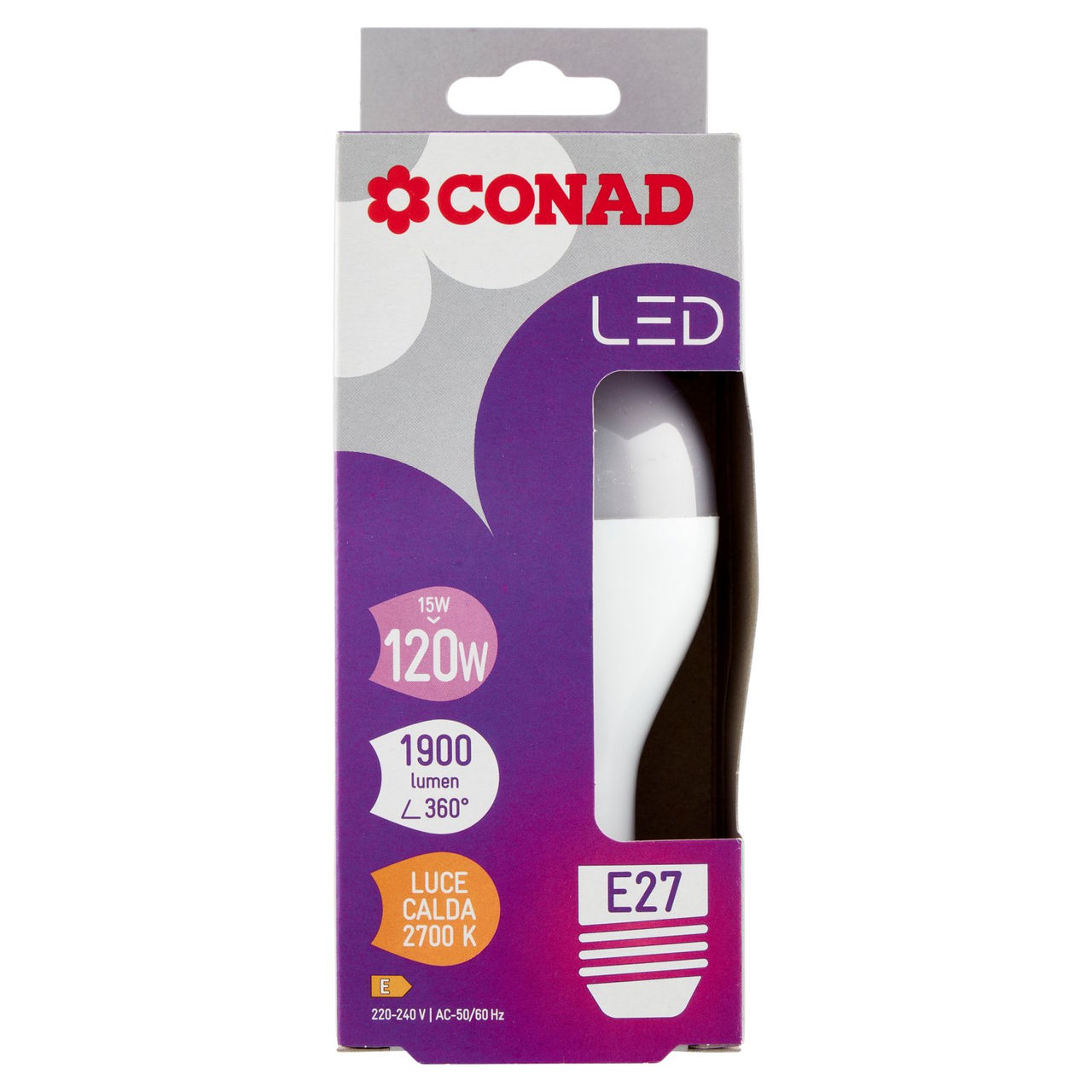 CONAD Led 15W 1900 Lumen E27 Luce Calda