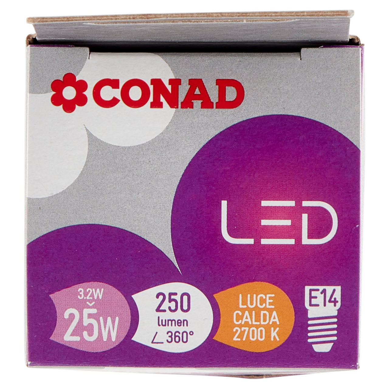 CONAD Led 3.2W 250 Lumen E14 Luce Calda